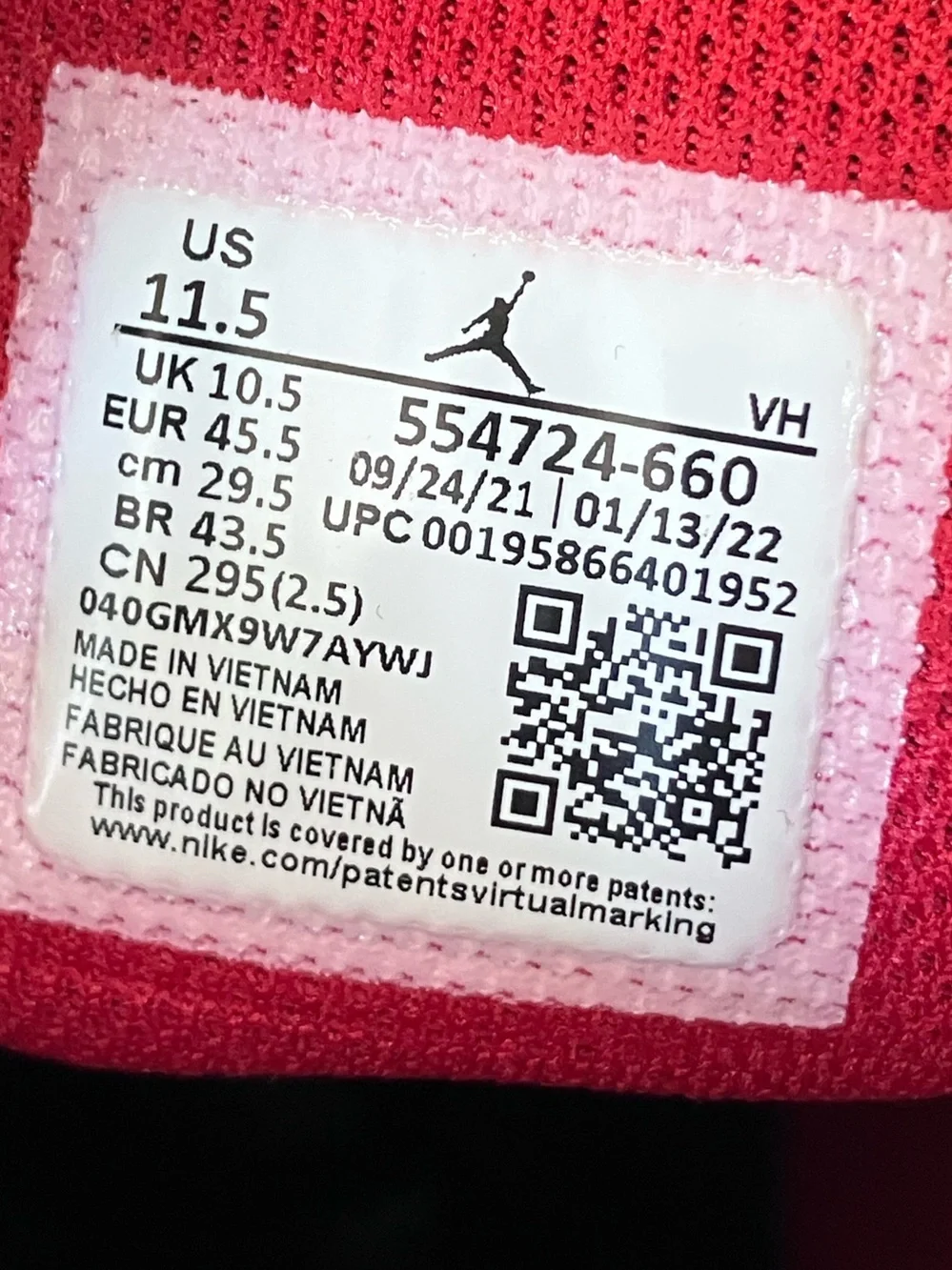 Air Jordan 1 Mid Reverse Bred Size 11.5